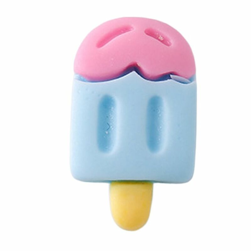 10PCS 3D Animal Animal Resin Flatback Decorations Lollipop Cartoon Flat Back Resin Embellishments Ice cream Kawaii Resin Charms