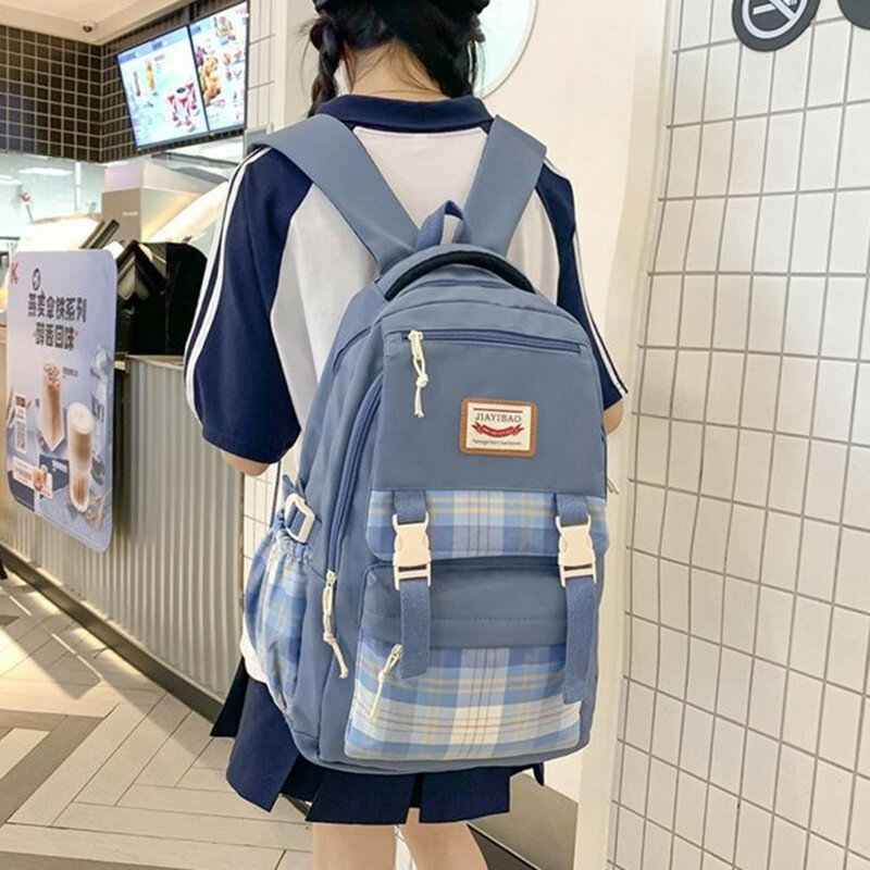 Милый женский рюкзак, водонепроницаемые школьные рюкзаки из нейлона с несколькими карманами для студенток, женские милые рюкзаки для ноутбука