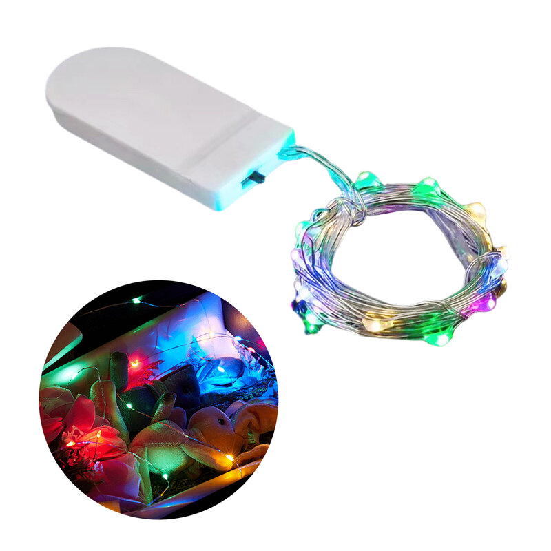 Fairy łańcuchy świetlne wodoodporne światła LED Twinkle 3.3 stóp 10 lampki zasilany z baterii dekoracyjne światła DIY Crafting