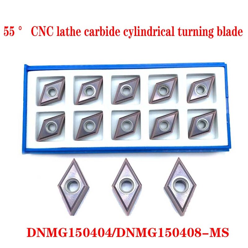 10 pezzi utensile per tornitura DNMG150404-MS DNMG150408-MS DNMG431-MS/DNMG432-MS inserto in metallo duro lama per tornitura per macchine utensili CNC