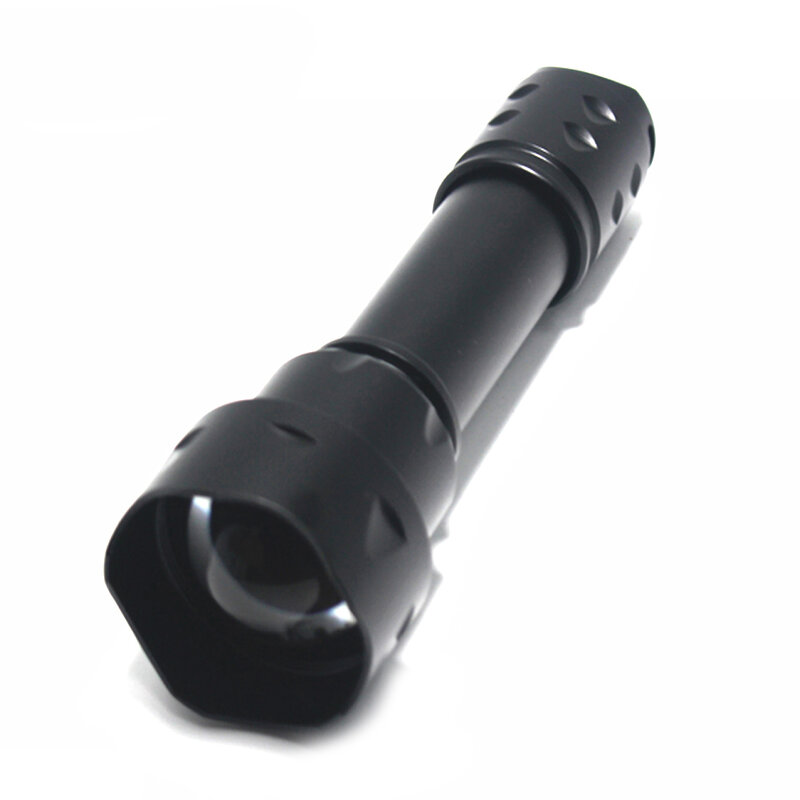 Potente linterna LED táctica ampliable, luz de depredador y soporte para mira de Rifle, verde/rojo, Zoom 18650