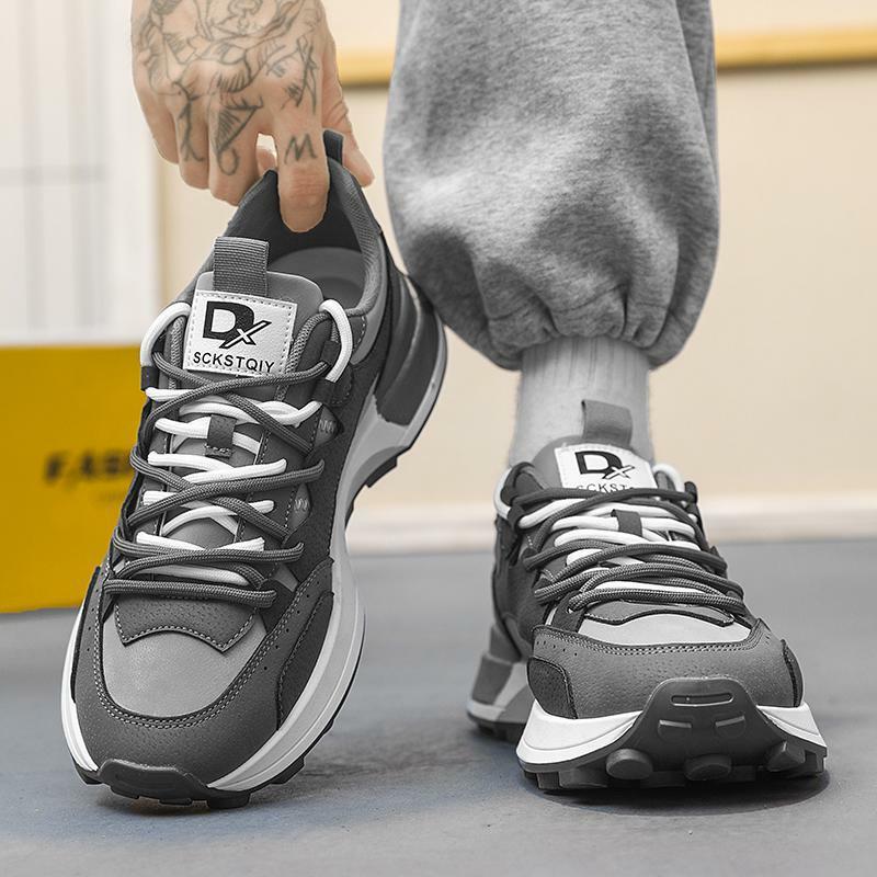 Мужская обувь Putian, осенняя спортивная обувь для бега и досуга, увеличивающая рост белая легкая обувь с мягкой подошвой