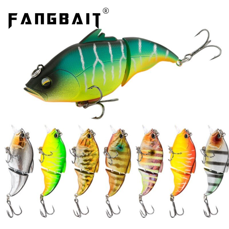 Fangbait-Leurre vibrant Vatalion, appât Élde type poisson nageur idéal pour la pêche au bar ou au brochet, 115mm, 41g