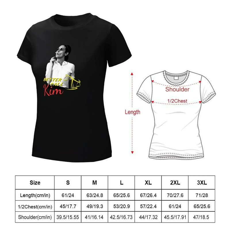Beter Bellen Kim Print T-Shirt Hippie Kleding Kawaii Kleding Workout Shirts Voor Vrouwen Losse Pasvorm