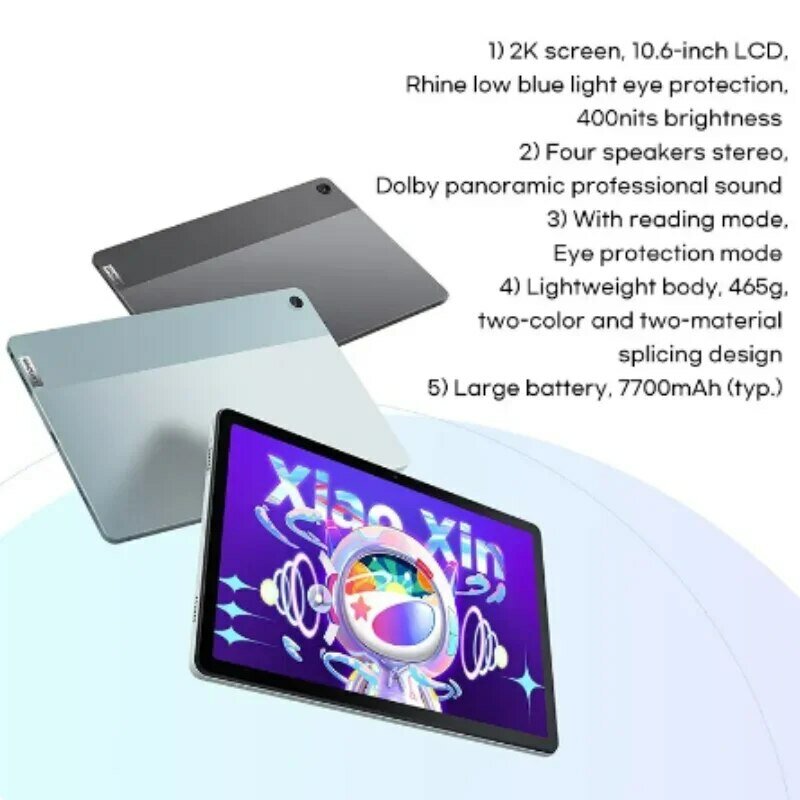 Lenovo-Tableta Xiaoxin Pad 2022, versión Global, 4GB, 128GB, pantalla de 10,6 pulgadas, Snapdragon 680, ocho núcleos, 7700mAh, Android 12