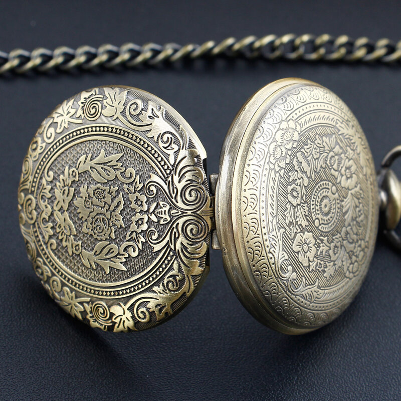 Antique Retro Quartz Necklace Pocket Watch All Hunters Casual Punk Pocket FOB Watch Male Best Gift