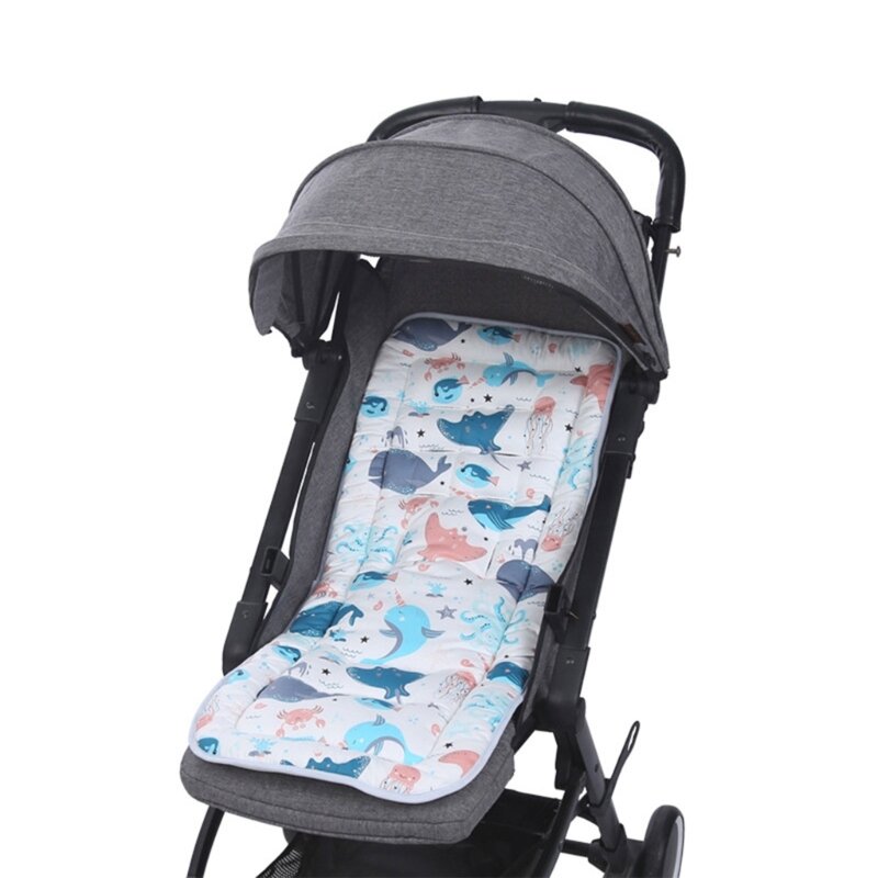 Asiento cochecito bebé, cómodo tapete para carrito algodón, cojín infantil para niños pequeños, envío directo