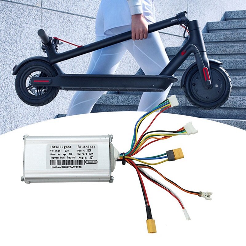 24V 250W Electric Scooter Controller+LCD Display Kit Carbon Fiber E-Scooter Bike LCD Monitor Brake Set Cycling Equipment Durable