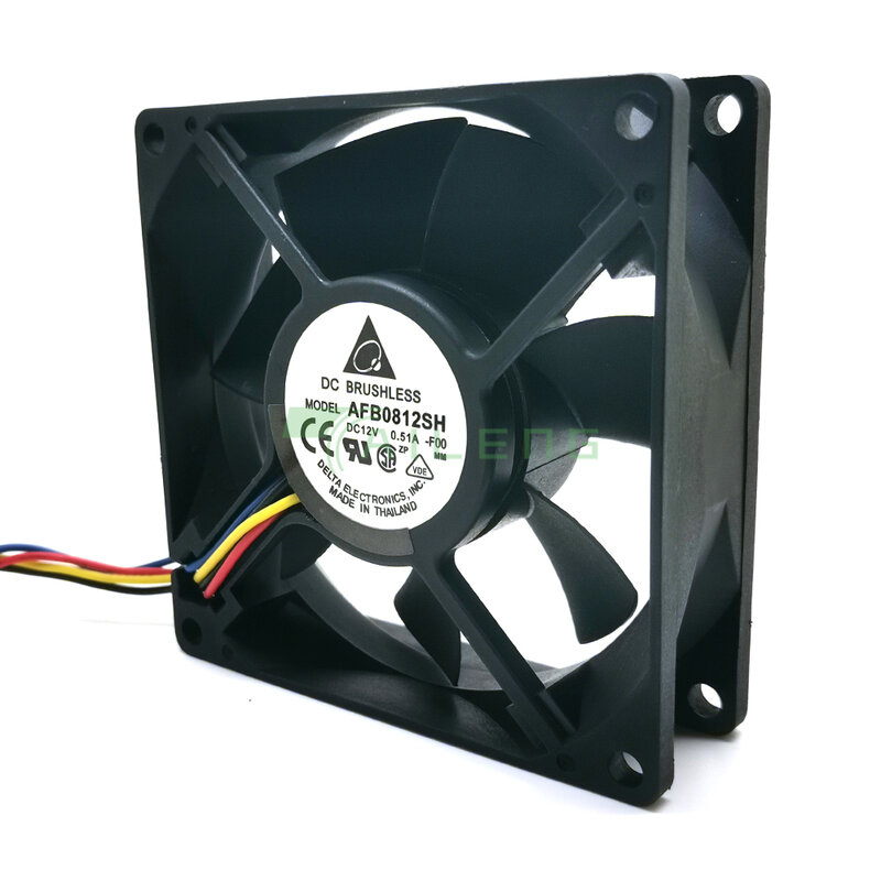For Delta New and authentic AFB0812SH 8025 80mm 0.51A 8CM winds of single ball bearing cooling fan 80*80*25mm