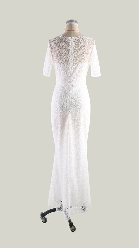 Элегантное белое кружевное свадебное платье для невесты, сексуальные вечерние платья подружки невесты с вырезом-лодочкой, женское платье