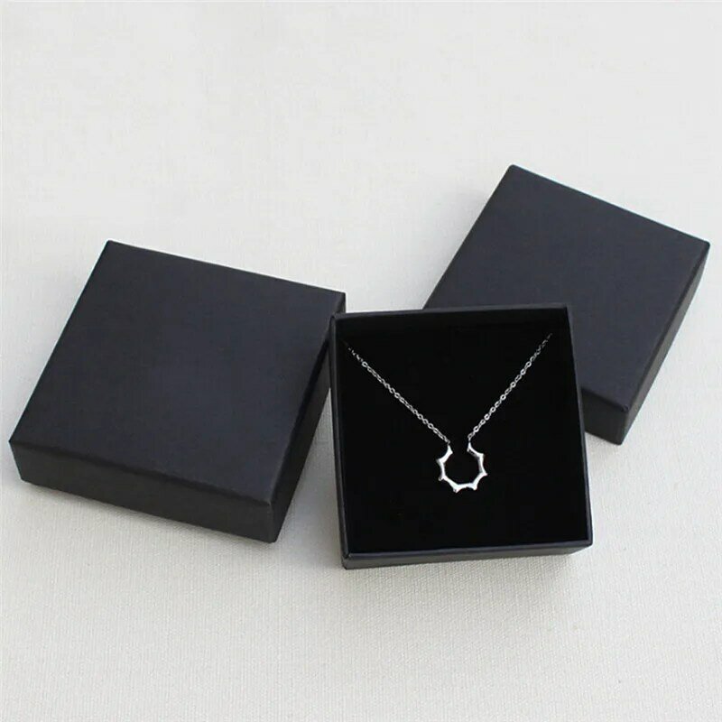 1 buah tampilan perhiasan hitam kotak hadiah Organizer pertunangan untuk cincin anting bros kalung gelang kemasan kotak