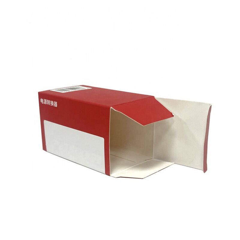صندوق تعبئة محول الطاقة ، صندوق من الورق المقوى الأبيض ، منتج مخصص ، صغير ، طباعة مخصصة