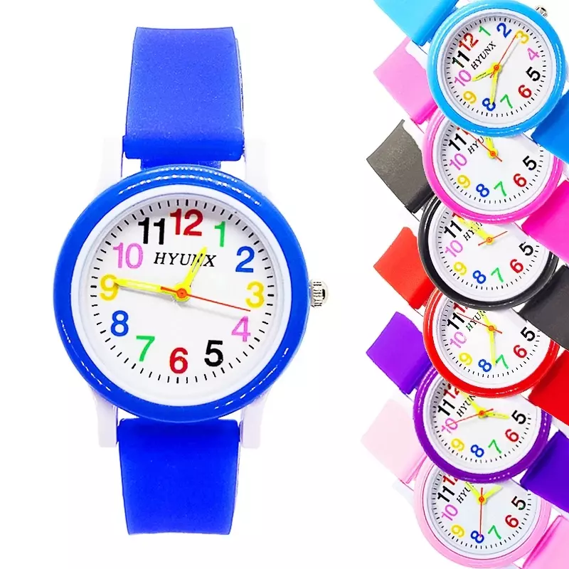 การศึกษาเด็กนาฬิกาเด็กผู้หญิงวันเกิดของขวัญนาฬิกาเด็กซิลิโคนเด็กควอตซ์นาฬิกาข้อมือนักเรียนนาฬิกา