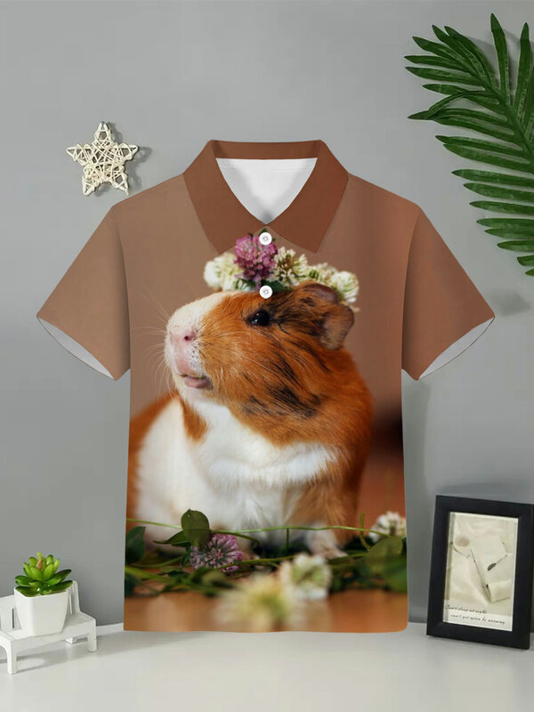 T-shirty Śliczne zwierzęta Nowe modele Letnia koszulka Moda dziecięca Casual Boy Girl Neutralna koszulka polo dla dzieci