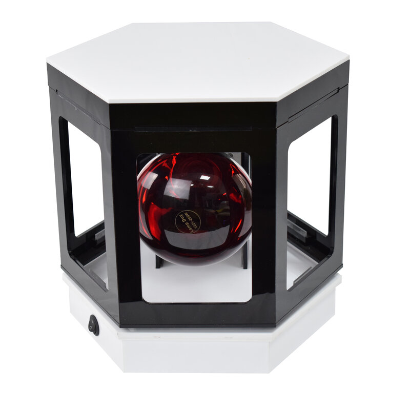 Lampu uji enam sisi dengan kotak cahaya pemanas inframerah putar untuk film jendela pewarnaan keramik nano, isolasi, dan pengujian UV