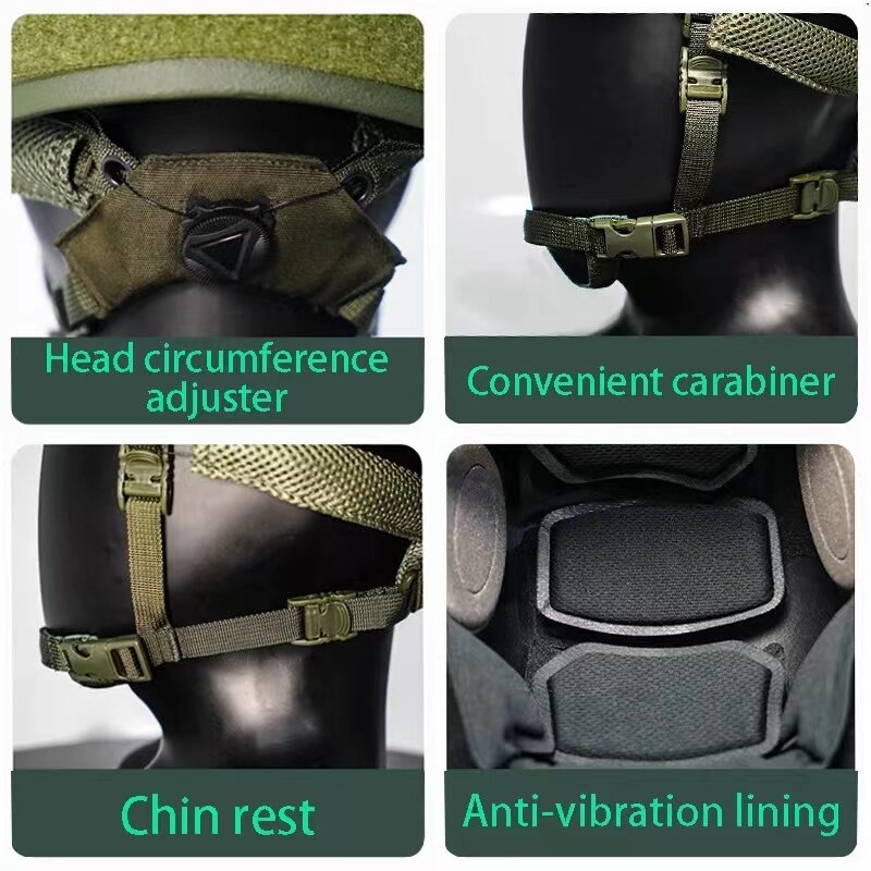 Capacete sistema de suspensão ajustável capacete tático fivela militar airsoft rápido mich wendy capacete acessório