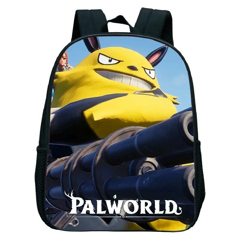 12 Inch Cartoon Palworld Backpacks 3D Print Children School Bags Boys Backpack for Kids Kindergarten Bags Baby Childcare Bag