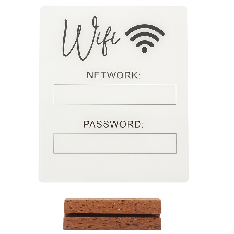 Señal de contraseña Wifi para habitación de invitados, red inalámbrica para decorar invitados, escritorio, cuenta acrílica
