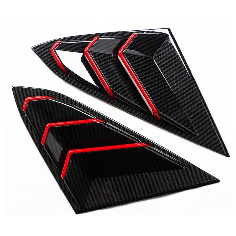 Rear Window Triangular Carbon Fiber with for 10Th 2017 2018 2019 Window Blinds Triangular Window Protection Cover Car