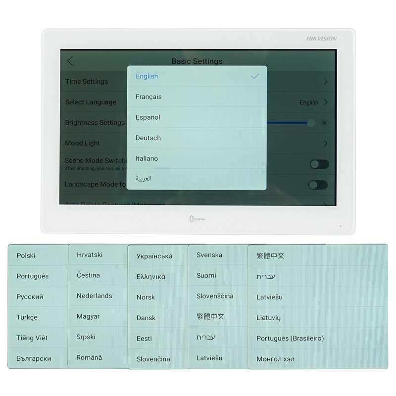 HIKVISION международная версия 10-дюймовый стандартный (B) внутренний монитор, 802.3af POE, app Hik-connect,WiFi, видеодомофон