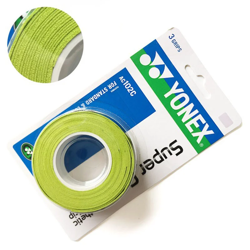 YONEX raket Badminton, 3 Grip/pak kain AC102 AC102EX 102C lem tangan tenis profesional Anti selip pegangan lengket