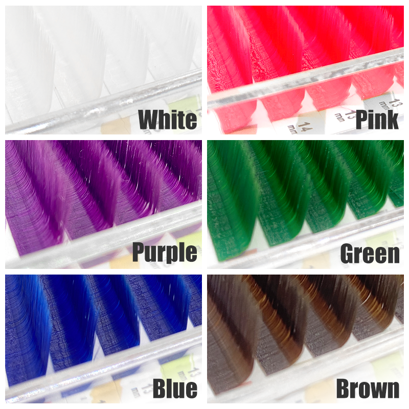 NATUHANA-pestañas postizas de colores L/LU(M), extensión de pestañas postizas con forma de L, abanico automático Individual, maquillaje de visón de Color