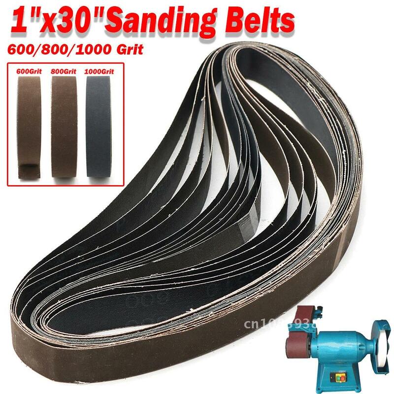 30" Sanding Belt 15PCS 1"*30" Sander Belts 600 800 1000 High Grit Polishing Aluminum Oxide Width 25 Mm/1" Length 762 Mm/30