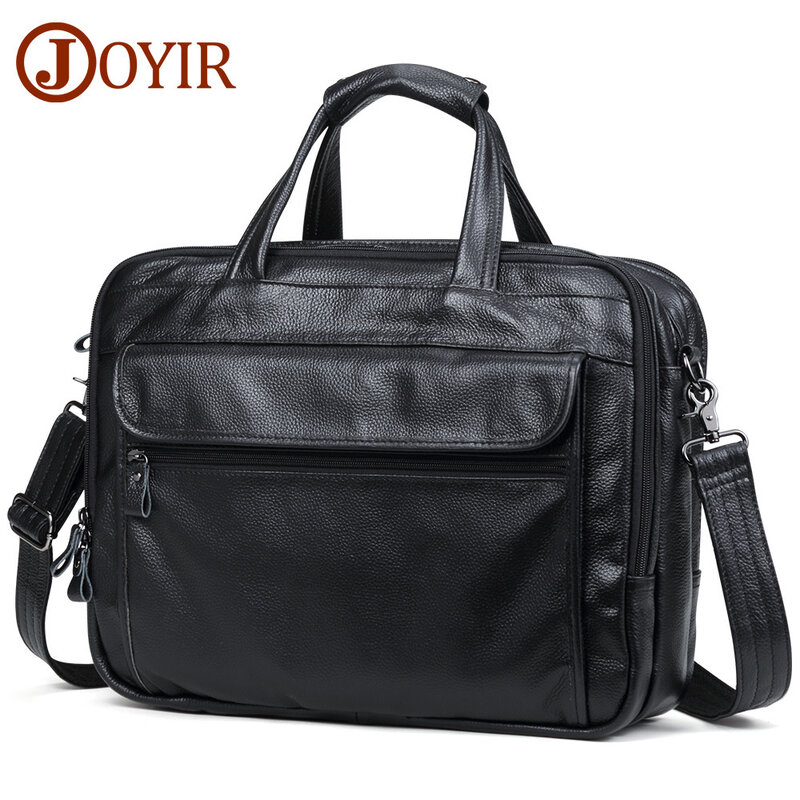 Men Briefcases Genuine Leather Handbag 15.6"Laptop Messenger Shoulder Bag for Documents Men's Business Totes 2024