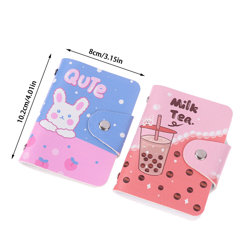 1Pc Cartoon Card Bags Casual Cute ID porta carte di credito Creative Color Card Case Bank Card Cover Multi Card slot portafoglio