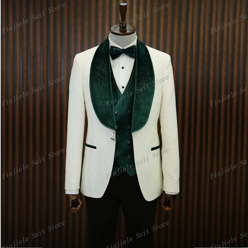 Новый мужской фланелевый деловой костюм для свадьбы вечеринки выпускного вечера для особых случаев комплект из 3 предметов для жениха шафера мужской смокинг куртка брюки жилет