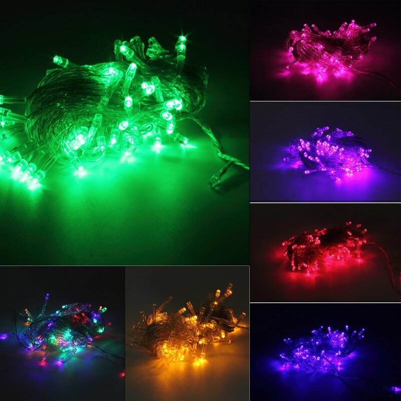 10M 100LED Holiday Christmas Party String Fairy Outdoor Garden Lights Decor