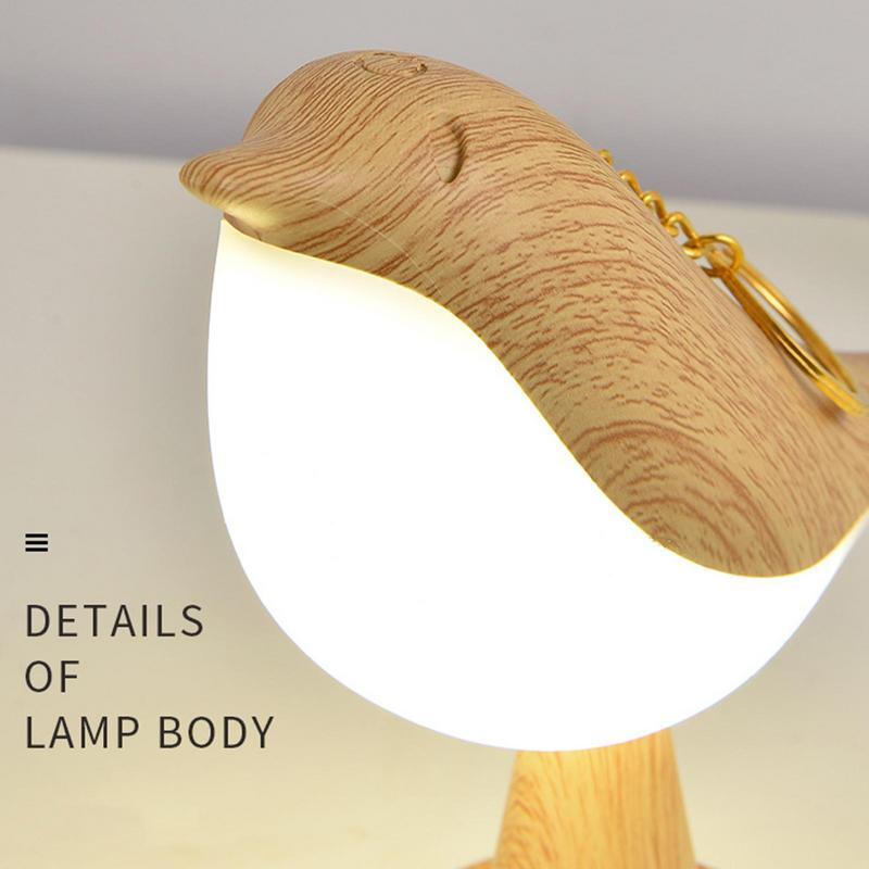 3 Modes Bedside Lamp Creative Touch Switch Magpie Bird Night Lights Dimming Brightness USB Rechargeable Reading Lamp
