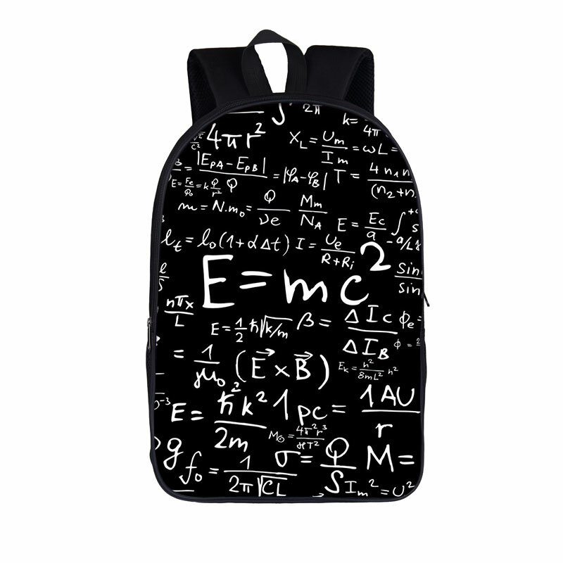 과학 실험 수학 공식 배낭 어린이 학교 가방, 십대 소년 소녀 데이팩, 여성 남성 배낭, 어린이 책 가방