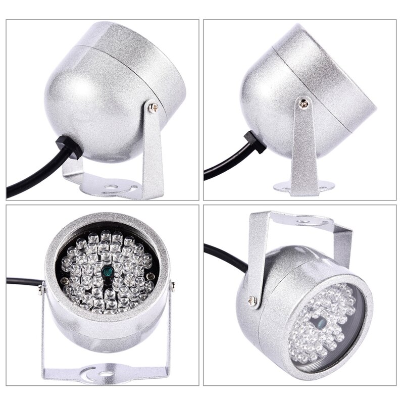 48 luces LED IR iluminadoras, luz de visión nocturna infrarroja impermeable para cámara de seguridad CCTV.