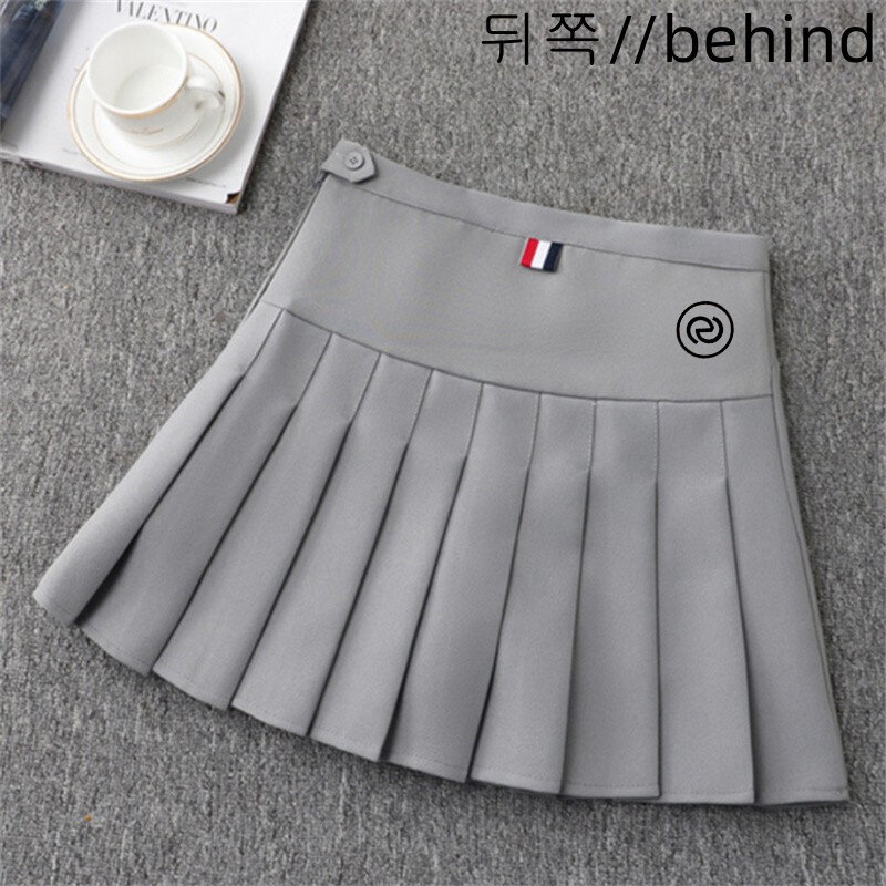 Mini saia plissada de golfe para mulheres, saia curta feminina, anti-exposição, cintura média, tênis, esbelta, esportiva, elegante, feminina