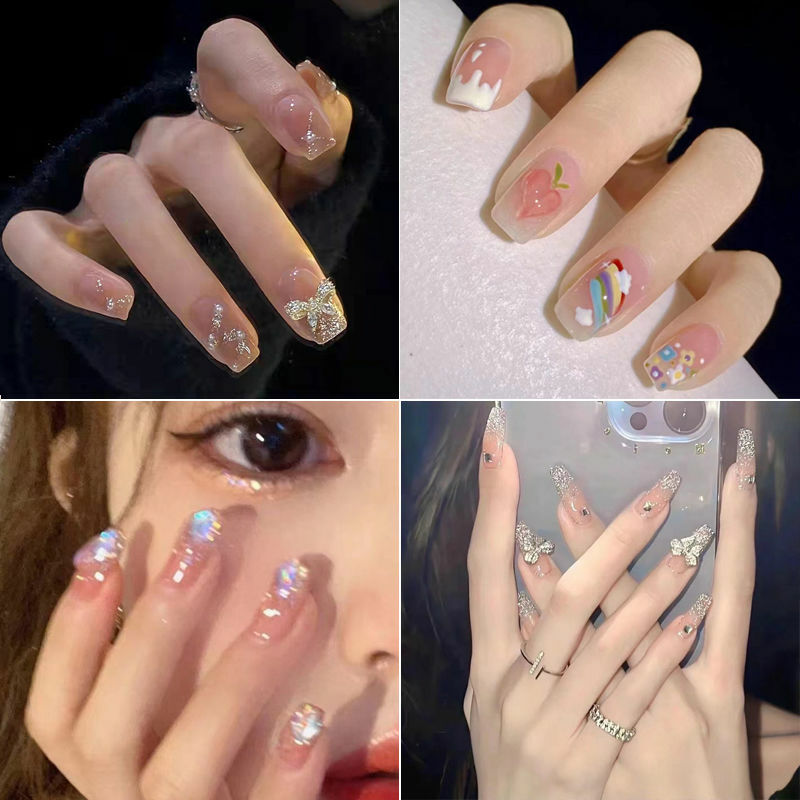 Wearing Nail Ins High-grade Pure Desire Wind Nail Piece Wearable Stickers Nail Stickers Student Short  Накладные Ногти 24pcs