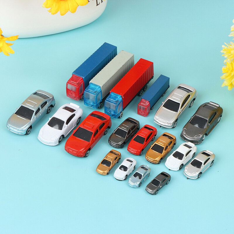1:100-200 Miniatur Rumah Boneka Mobil Truk Kontainer Model Mobil Mainan Dekorasi Boneka Mainan Hadiah Ulang Tahun Anak Laki-laki