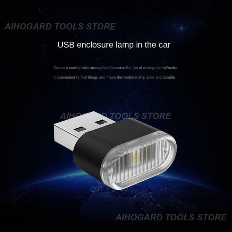 1/2PCS AvvRxx Mini LED Car Light Auto Interior Atmosphere USB Light Decor Plug And Play Lamp illuminazione di emergenza PC prodotti per Auto