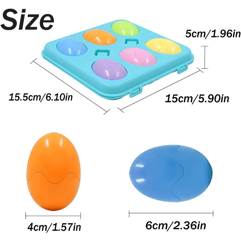 6 Stück Farbform Erkennung Kleinkind Lernspiel zeug Ostereier Sortierer Puzzle Lernen Montessori Spielzeug passende Eier Spielzeug Geschenk