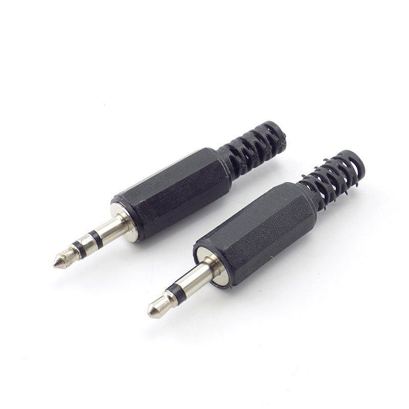 5/10 pces 3.5mm 2/3 pólo mono conectores de áudio jack plug fone de ouvido adaptador macho 3.5mm jack plug 3.5 terminais de fio macho h10