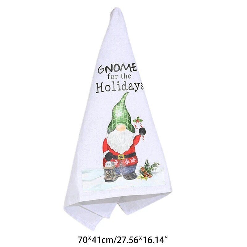 Christmas Hat Gnome Hand Towel Desktop Cleaning Xmas Holiday Party Wipe Hands