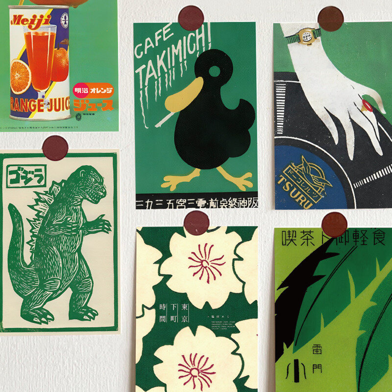اليابانية Ins مجردة الكرتون الفني بطاقات بريدية لطيف الزخرفية خلفية صور الدعائم مضحك Kawaii رسالة بطاقة 10 ورقة