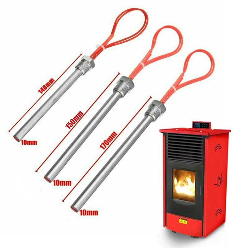 Stoves Parts Igniter Hot Rod Explosion-proof Fast Heat Fireplaces Gray+red Heating Replacement Stainless Steel