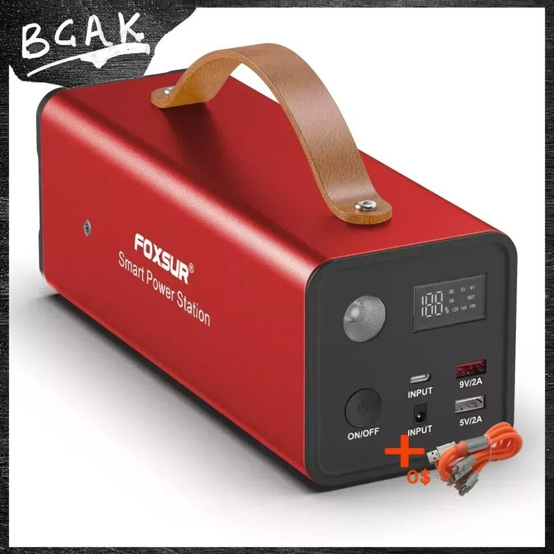 New Style 220W BCAK Outdoor Mobile Power Supply Large-capacity Portable  Self-driving Camping, Night Market Stalls, Energy Sto
