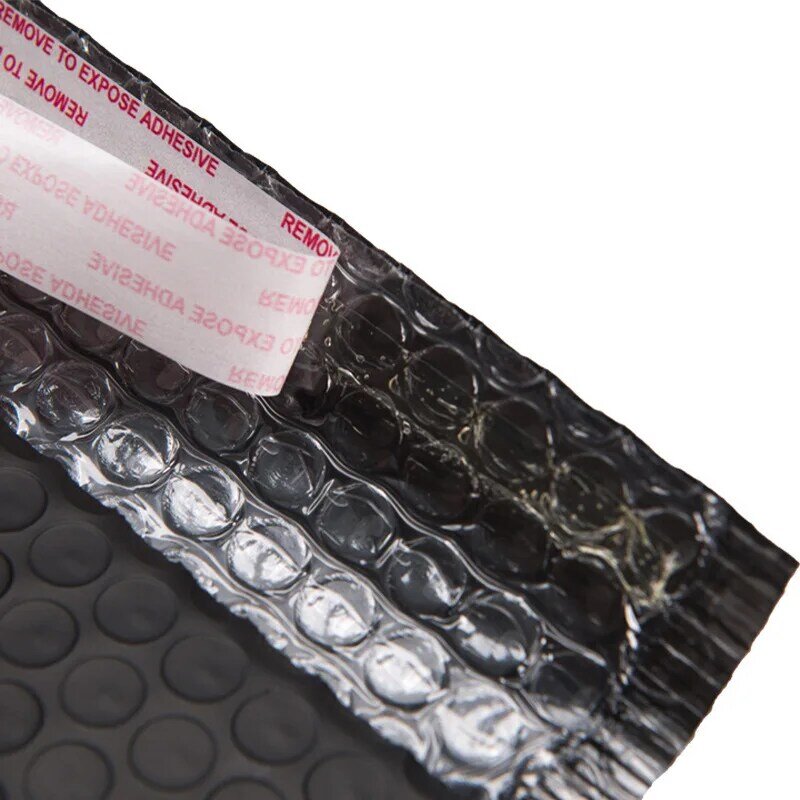 Sobres acolchados de burbujas de polietileno para correo, bolsa autosellada para embalaje de regalo, color negro, rosa y azul, 50 piezas
