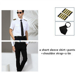 Camisa blanca de la Fuerza Aérea para hombre, uniforme de azafata, piloto de avión, club nocturno, ropa personalizada