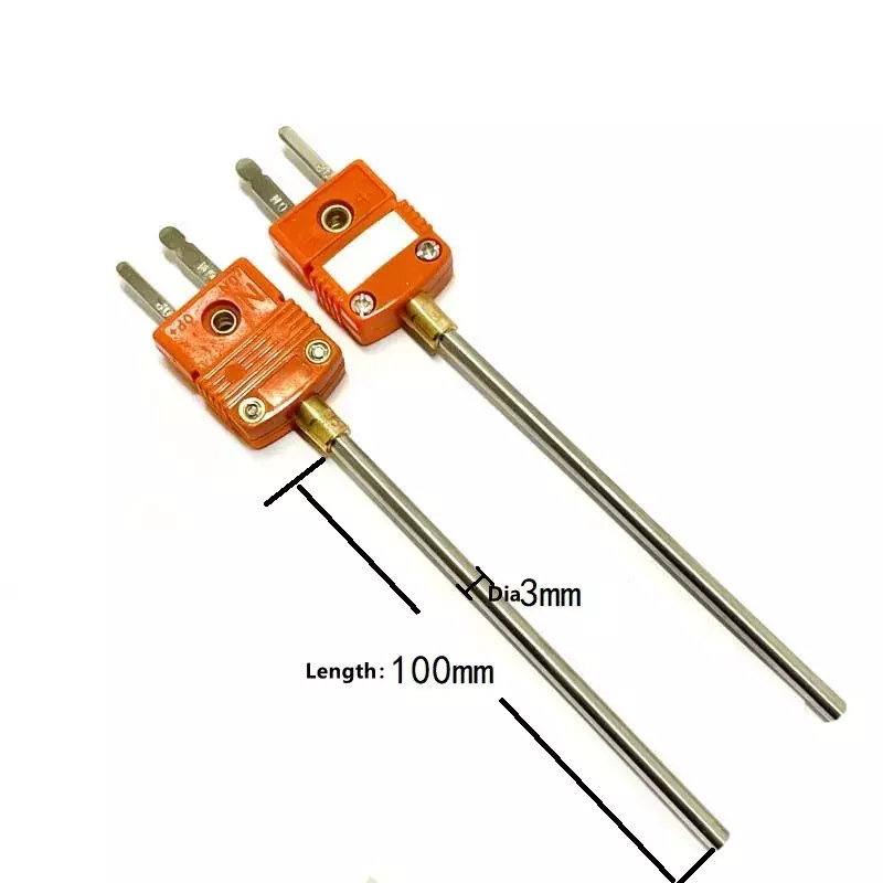High Temperature Stainless Steel Type N Thermocouple Multi-length Probe with Connector