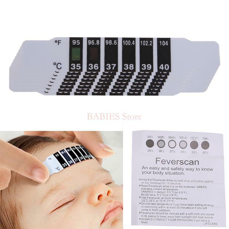 C9GB Fast Check Forehead Thermometer Strips for Home or School Reusable Color Change
