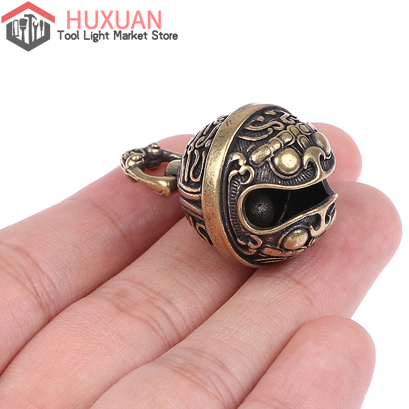 Szczęśliwy mosiężny element do rękodzieła i rękodzieła w kształcie dzwonka z kluczem do samochodu nadmuchiwany dzwonek sekty z brązu dzwon kreatywny prezent Fengshui domowy wisiorek