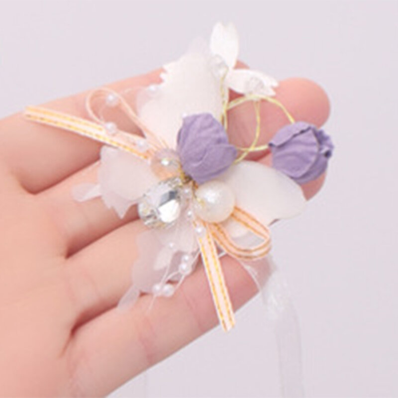 Handmade Artificial noiva pulso corsage, flor pulseira para casamento Festival